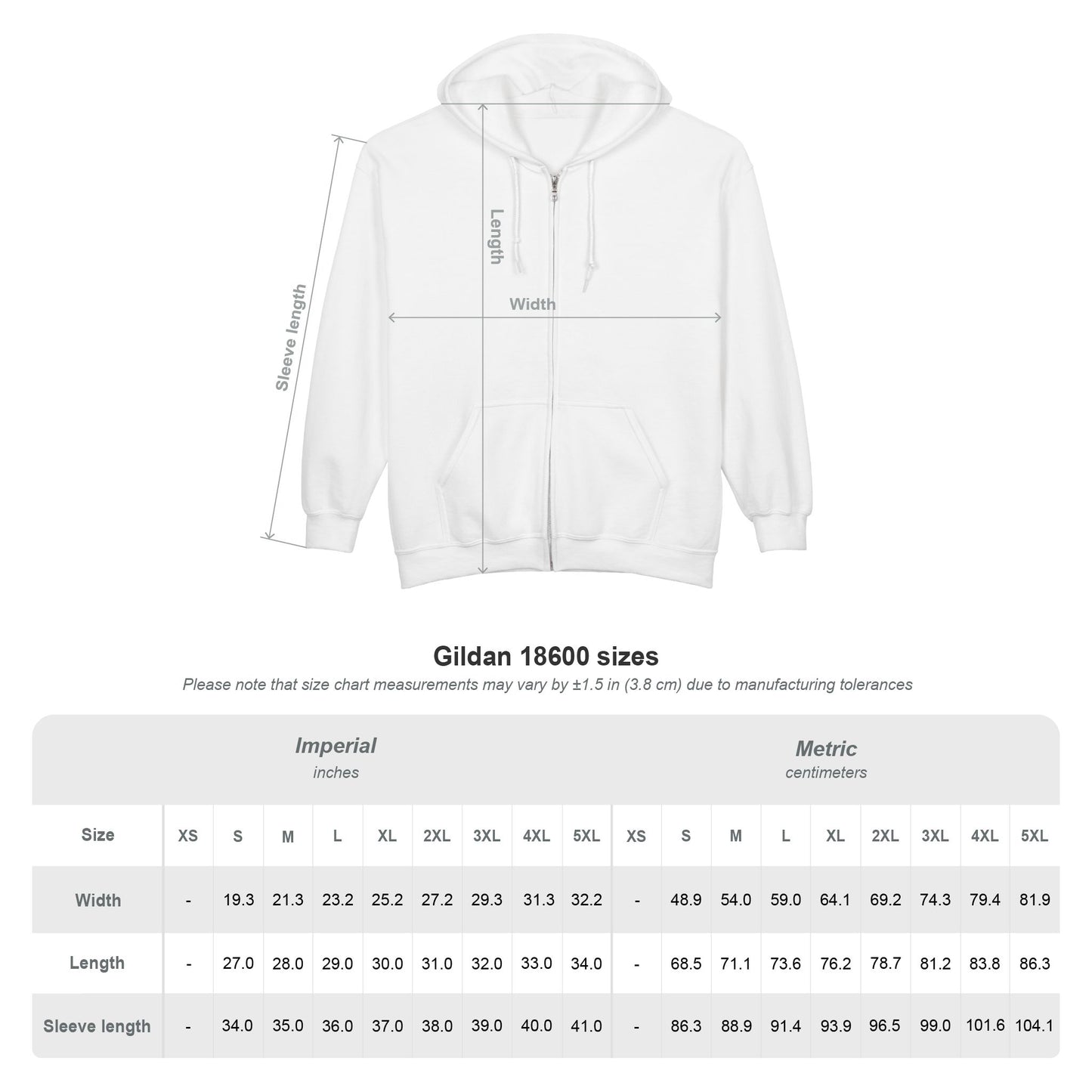 Bexber Unisex Heavy Blend™ Full Zip Hooded Sweatshirt