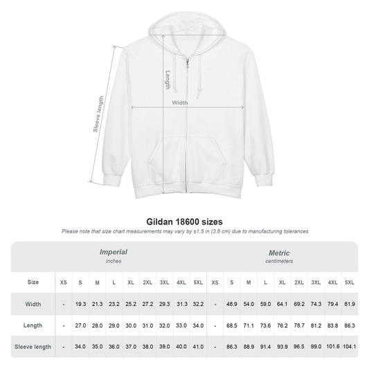 Bexber Unisex Heavy Blend™ Full Zip Hooded Sweatshirt